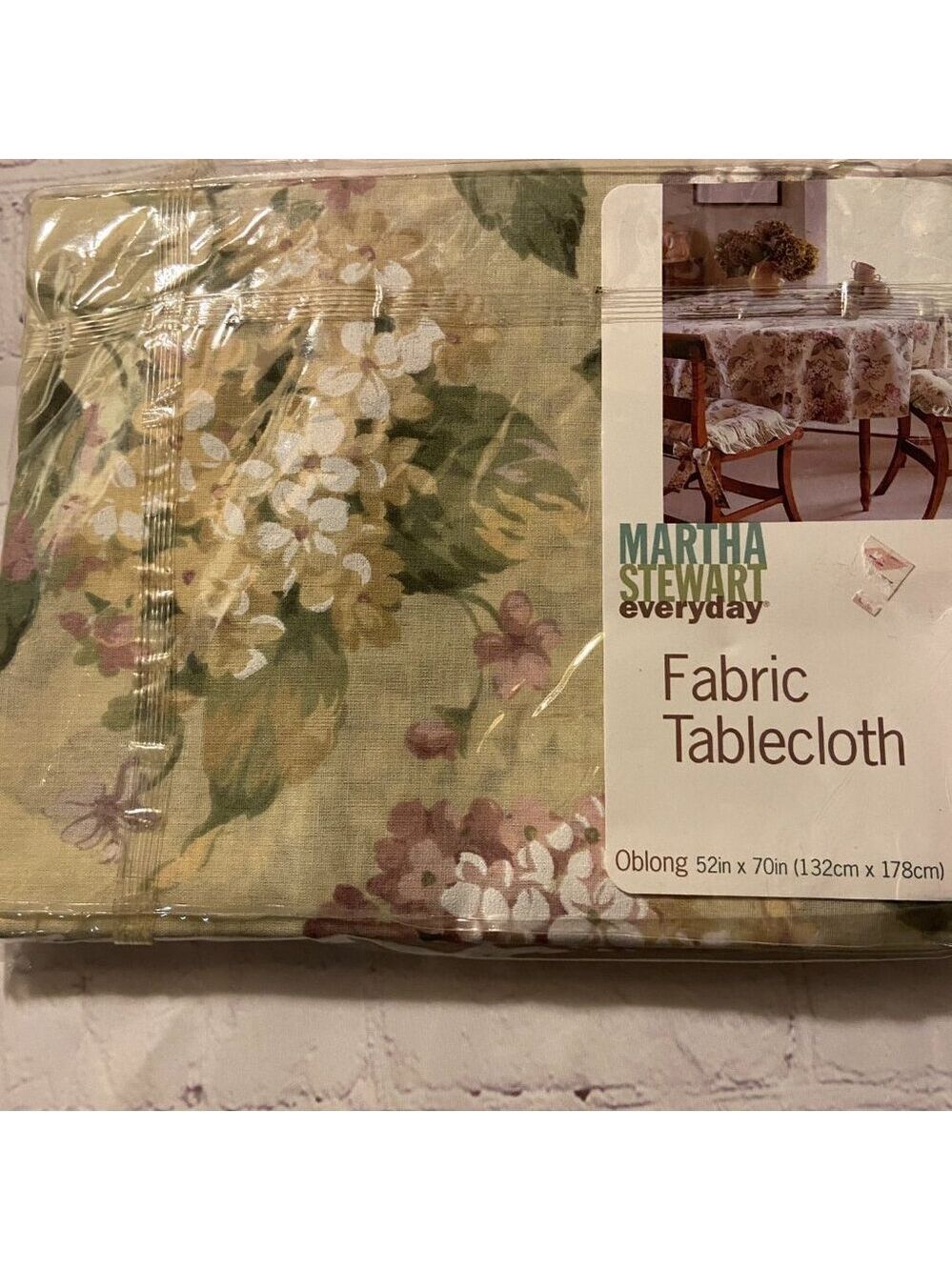 🏡🏡Martha Stewart Fabric Tablecloth Bundle 52 X 70 Oblong NWT Hydrangea